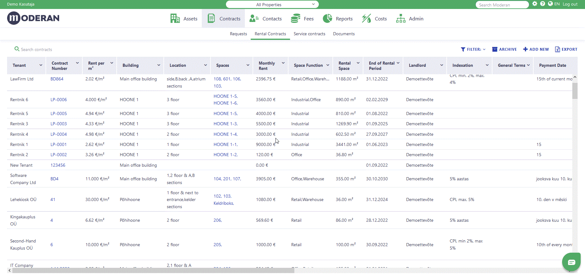 Select which columns you want displayed