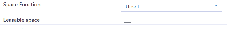 Leasable space checkbox